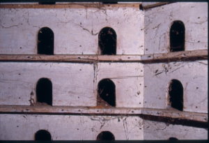 Wooden nest-boxes at Elmdon, Essex