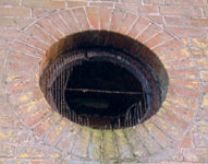 Remnants of a decayed wire grill at Letheringham, Suffolk